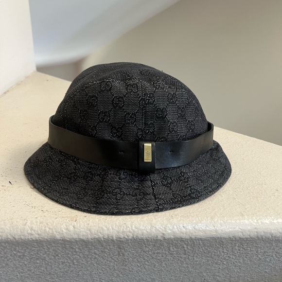 Gucci total pattern GG Black Monogram‎ canvas hat bucket Hat medium - Picture 2 of 14